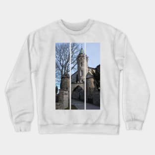 Szczytna, Poland - Castle Rock Forest is a castle integrated in the rock. It is located in the Lower Silesian Voivodeship on the Szczytnik hill. (vertical) Crewneck Sweatshirt